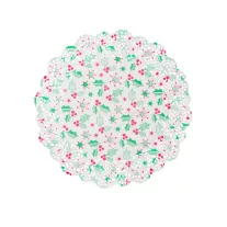   Karácsonyi, papír tányéralátét - 21,5 cm - 15 db / csomag