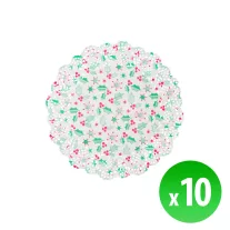   Karácsonyi, papír tányéralátét - 26,5 cm - 10 db / csomag