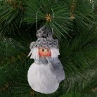 Karácsonyfadísz - poliészter hóember - 10 cm - 4 db / csomag