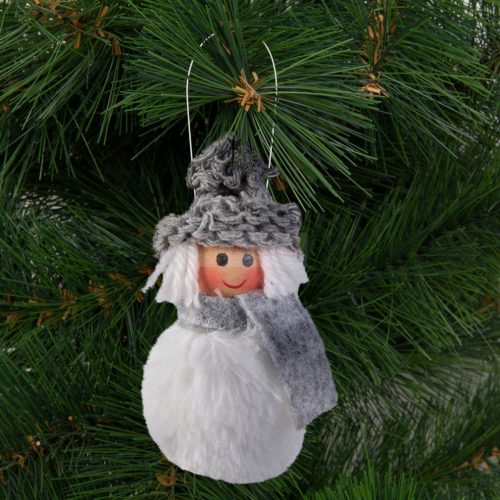 Karácsonyfadísz - poliészter hóember - 10 cm - 4 db / csomag