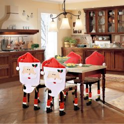   Karácsonyi székdekor szett - Mikulás - 47 x 75 cm - piros/fehér