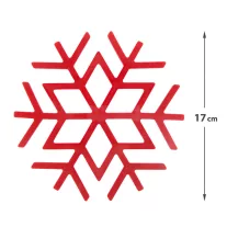 Szilikon edényalátét - jégkristály - piros - 17 cm