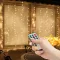 Fényfüggöny - 100 db melegfehér LED-del - 3 x 1 m - 230V - távirányítós