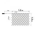 LED-es fényháló - 100 db melegfehér LED-del - 1,5 x 1,5 m - 230V - távirányítós
