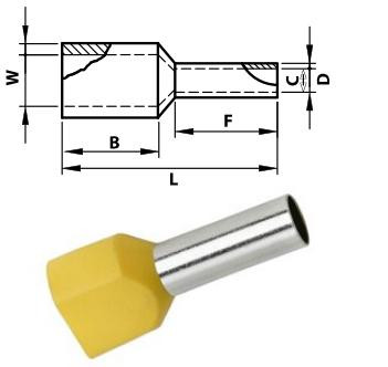 Iker érvéghüvely 2x0,5mm2