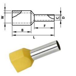 Iker érvéghüvely 2x1,5mm2