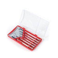 6 db-os precíziós csavarhúzó készlet tárolóval