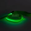 LED-es póráz - akkumulátoros - 120 x 2,5 cm - zöld