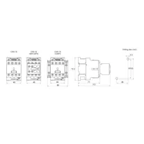 Mágneskapcsoló kontaktor CNN-D1810 18A/7,5kW záró 230V