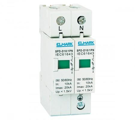 Túlfeszültség levezető 2 pólusú D 5kA váltó áramú