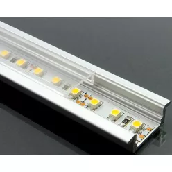   Alumínium profil LED szalaghoz ezüst ALP-001 átlátszó búra