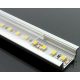 Alumínium profil LED szalaghoz ezüst ALP-001 átlátszó búra