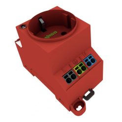 Moduláris dugalj DIN sínre szerelhető piros