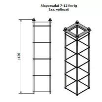 Alapvasalat acél lámpaoszlophoz 853