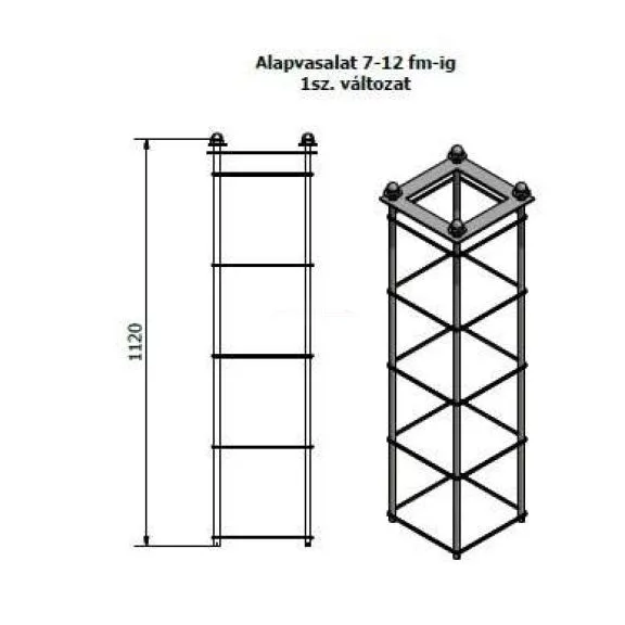 Alapvasalat acél lámpaoszlophoz 853