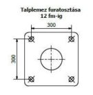 Alapvasalat acél lámpaoszlophoz 853