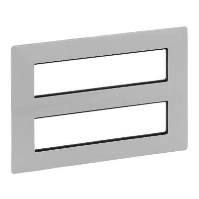 Legrand Valena Life  2x4x2 modulos keret, vízszintes alumínium