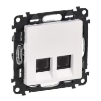   Legrand Valena Life Számítógép csatlakozóaljzat 2xRJ45 Cat. 6A STP Fehér (Keret nélkül)
