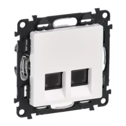   Legrand Valena Life Számítógép csatlakozóaljzat 2xRJ45 Cat. 6A STP Fehér (Keret nélkül)