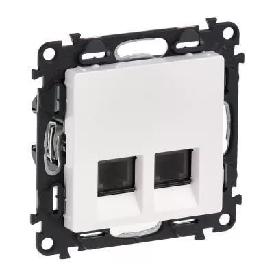 Legrand Valena Life Számítógép csatlakozóaljzat 2xRJ45 Cat. 6A STP Fehér (Keret nélkül)