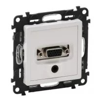   Legrand Valena Life VGA aljzat  + 3,5 mm Jack aljzat Fehér (Keret nélkül)