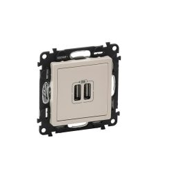   Legrand Valena Life  kettős USB töltőaljzat beépített tápegységgel - 5V 1500 mA Elefántcsont (Ke.né)