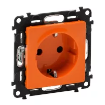   Legrand Valena Life 2P+F csatlakozóaljzat, rugos vezetékbekötéssel narancssárga keret nélküli IP20