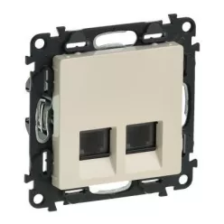   Legrand Valena Life Számítógép csatlakozóaljzat 2xRJ45 Cat. 5e UTP elefántcsont (Keret nélkül)