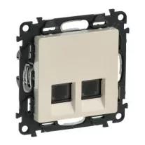   Legrand Valena Life Számítógép csatlakozóaljzat 2xRJ45 Cat. 5e FTP elefántcsont (Keret nélkül)
