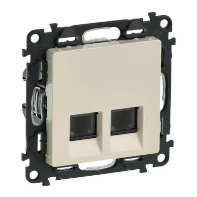 Legrand Valena Life Számítógép csatlakozóaljzat 2xRJ45 Cat. 5e FTP elefántcsont (Keret nélkül)
