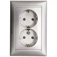 Legrand Valena 2x2P+F dugalj alumínium