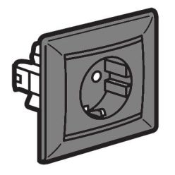 Legrand Valena 2P+F komplett dugalj alumínium