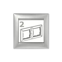   Legrand Valena 2-es keret alumínium vízszintes/függőleges