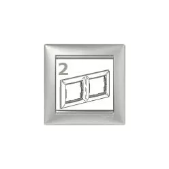   Legrand Valena 2-es keret alumínium vízszintes/függőleges