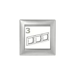   Legrand Valena 3-as keret alumínium vízszintes/függőleges