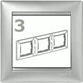 Legrand Valena 3-as keret alumínium vízszintes/függőleges