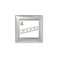   Legrand Valena 4-es keret alumínium vízszintes/függőleges