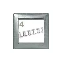 Legrand Valena 4-es keret alumínium négyzetmintás