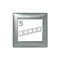 Legrand Valena 5-ös keret alumínium négyzetmintás