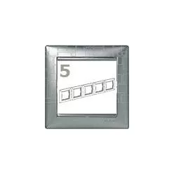 Legrand Valena 5-ös keret alumínium négyzetmintás