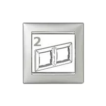 Legrand Valena 3-as keret alumínium-ezüst vízszintes