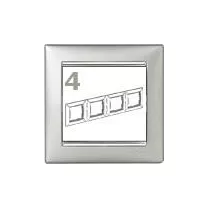 Legrand Valena 4-es keret alumínium-ezüst