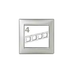 Legrand Valena 4-es keret alumínium-ezüst