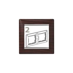 Legrand Valena 2-es keret wengedekor-ezüst vízszintes