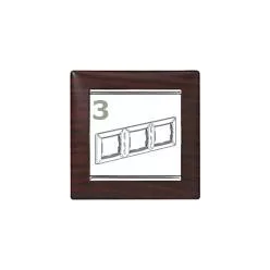 Legrand Valena 3-as keret wengedekor-ezüst vízszintes