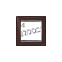 Legrand Valena 4-es keret wengedekor-ezüst