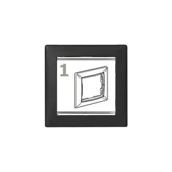 Legrand Valena keret fekete-ezüst