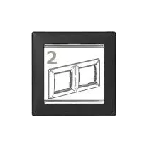 Legrand Valena 2-es keret fekete-ezüst vízszintes