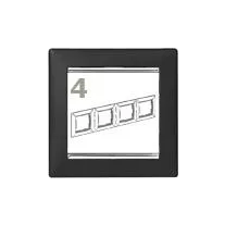 Legrand Valena 4-es keret fekete-ezüst