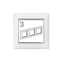 Legrand Valena 3-as keret fehér-ezüst vízszintes